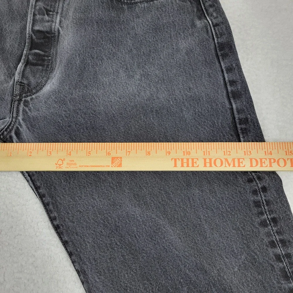 Levis 501XX Straight Leg‎ Jeans Mens 38 x 30 Black Cotton Denim Pants Faded